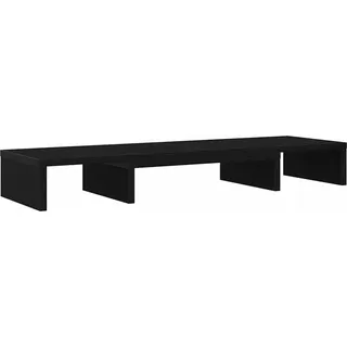 vidaXL Monitorständer Verstellbar Schwarz Eichen-Optik 80x24x10,5 cm