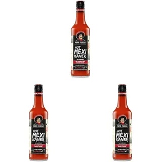 Papa Fuego Mexikaner (1 x 0.7 l) | Sehr scharfer Tomatenschnaps (Packung mit 3)