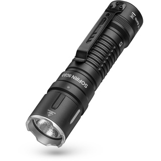 Sofirn SC33 Led Taschenlampe 5200 Lumen Superhelle Wiederaufladbare Taschenlampe EDC Taschenlampe Tragbare Taschenlampe mit Typ C Schwanz E-Schalter für Outdoor Suche Wandern Notfall