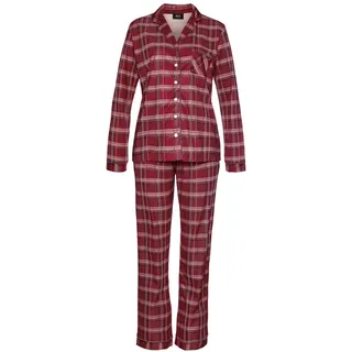 H.I.S. H.I.S Damen Pyjama rot-kariert Gr.38