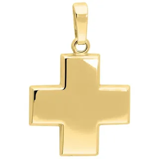 My Gold Kreuzanhänger Herren & Jungen Kreuz Anhänger 585 Gold (14 K) Goldkreuz - Star Cross (Set, 1-tlg., inkl. Schmuckbox), Geschenke goldfarben