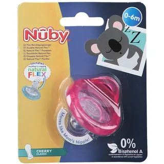 Nuby Fopspeen Natural Flexibel Kers 0-6 Maanden 1 St Sauger