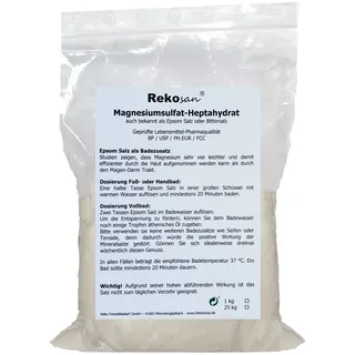 Rekosan ® Magnesiumsulfat,Bittersalz, Epsom Salz, Lebensmittel-/Pharmaqualität 1 kg