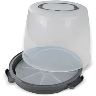 Dr. Oetker 1014 Kuchenbehälter rund, 25 cm Tragegriff, Clipverschluss, Backen, Kuchentransportboxen