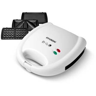 Hyundai 3-in-1-Sandwichmaker SM627, 700 W, austauschbare Sandwich/Waffel/Panini Platten, Lichtsignalisierung weiß