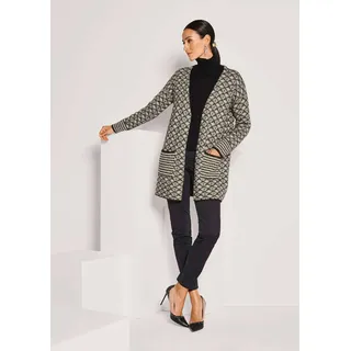 Madeleine Herbstcardigan mit grafischem Muster Schwarz 34