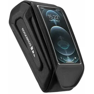 30120064001 waterproof frame bicycle bag with phone cover - black