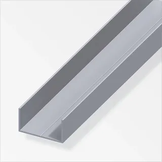 Alfer Rechteck-U 1 m, 23.5 x 43.5 x 1.5 mm Aluminium roh blank