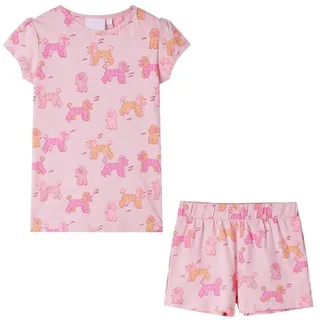 vidaXL Kinderpyjama mit Kurzen Ärmeln Hellrosa 116