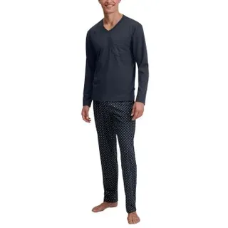Calida Relax Streamline Pyjama Marine Baumwolle Medium Herren