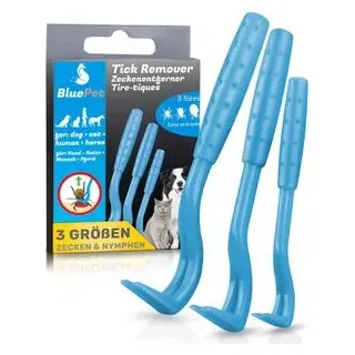 Bluepet Zeckenhaken Zeckenzange 3 Stück