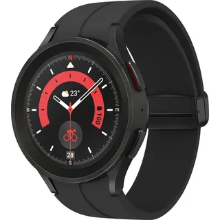 Black Titanium 45 mm LTE D-Buckle Sport Band Black M/L