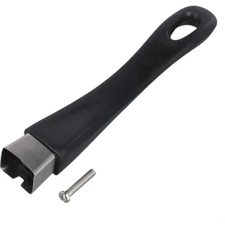 Micpointik Bakelit Pfannengriff Ersatz 175mm Hitzebeständiger Ergonomischer Topfgriff mit Aufhängeloch für Kochgeschirr Reparatur Schwarz Inklusive Befestigungsschrauben