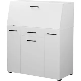 OTTO home Sekretär OTTO HOME "Moid, Home-Office-Schreibtisch", weiß, B:88,5cm H:106cm T:41,5cm, Sekretäre, Sekretär, viele Stauraummöglichkeiten, kompaktes & modernes Design, B. 88,5 cm