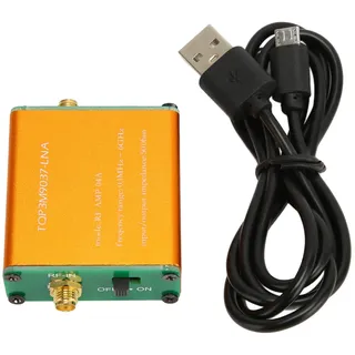 HF Verstärker, LNA Modul Verstärkung 20DB Audioverstärker RF Verstärkermodul 0.1MHz-6GHz Frequenzfähigkeit, für Kurzwelle FM Funk Software Defined Radio (Wird ohne Batterie