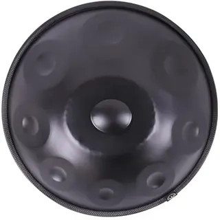 18IN Kurd D Moll 9 Töne Handpan Trommel 440HZ Percussionsinstrument Stahlzungen Trommel (Schwarz)