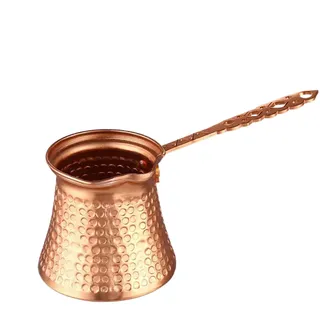 Türkische Kaffeekanne Kupfer Mit Langem Griff 317ml Kupferkanne Türkischen Kaffee Arabisch Mokkakanne Türkischer Cafe 12x9x8cm Gehämmerte Handgefertigte Kupferkaffeekanne Pot Turkish Coffee Pot