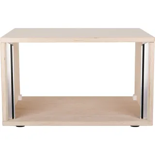 MUSIC STORE Studiorack, 6HE Bausatz, Unlackiert, Gerade, Multiplex, Aluminiumschienen, Höhenverstellbar