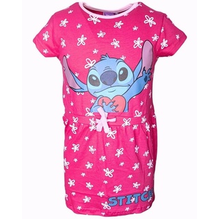 Lilo & Stitch Sommerkleid Jerseykleid für Mädchen Gr. 98-128 cm rosa 98 cm