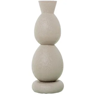 DRW Bodenvase aus Metall, matt, Weiß, 60 x 24 x 4 cm