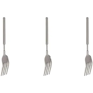 3 Stück Teleskopgabel, Ausziehbaregabel, 64cm Lange Ausziehbare Gabel aus Edelstahl, Einziehbare Gabel mit Langem Griff für Dessertgabel, Besteck, BBQ, Teleskopgabel, Abendessen, 8.7~25.4in