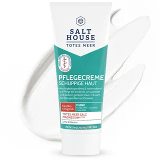 SALTHOUSE Totes Meer Pflegecreme für trockene, schuppige und gerötete Haut - mit Totes Meer Salz Magnesium, Urea & Glycerin - auch bei Schuppenflechte geeignet, 75 ml
