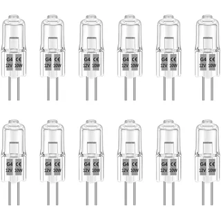 Liuyife 12 Stück G4 20W Halogen Leuchtmittel 12V, Dimmbar Halogenlampen, Warmweiß 2700K 280LM Halogen Stiftsockellampe, G4 Kapsel Glühbirnen für Dunstabzugshauben, Küchen, Leuchter