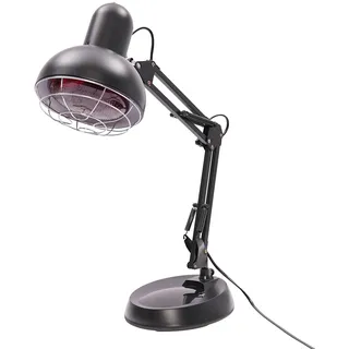 Infrarotlampe 150W Rotlichtlampe Wärmelampe Mit Ständer, 360° Rotation & klappbar, Medizinische Rotlichtlampe Therapie Für Linderung Von Muskelschmerzen, Schwarz