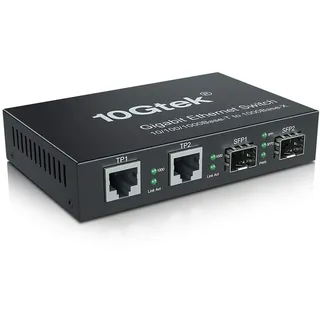 4-Port Gigabit Ethernet Fiber Switch, with Two SFP Slots (1000M), Without Transceiver