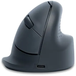 R-Go HE Basic Ergonomische Maus, Bluetooth 5.0, Wiederaufladbare mit Type C/A, Vorbeugung Mausarm/Tennisarm, Vertikale Ergo Maus für Windows/MacOS, 1600DPI und 3 Tasten, Schwarz