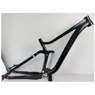QHIYRZE Trail Mountainbike Rahmen 27,5er/29er DH/XC/AM MTB Aufhängungsrahmen Boost Steckachse 12x148mm Scheibenbremsrahmen 16''/18'' Downhill Rahmen(Black,16'')
