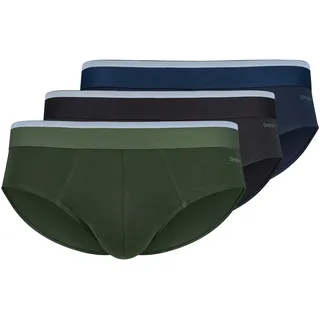 SKINY Brasilslip Cotton Multipack Blau / Grün / Schwarz 3er Pack M