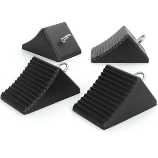 Wiltec Unterlegkeil 4er Set 205 x 125 x 100 mm aus Gummi