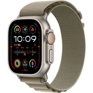 GPS + Cellular 49 mm Titangehäuse natur, Alpine Loop olive M