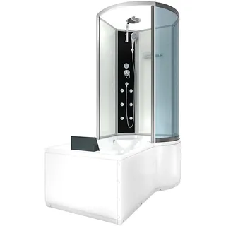 AcquaVapore Kombination Badewanne Dusche K50-L00 Duschtempel 170x100 cm