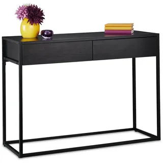 Relaxdays Konsolentisch 110 x 40 x 80,5 cm schwarz