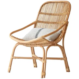 Tikamoon Rattanstuhl Sessel 71 x 71 x 108 cm beige