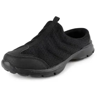 TIESTRA Slip-On Hausschuhe & Outdoor‐Sneaker Pantoletten für Herren Damen – Mesh Sabot Mules Sommer, offener Ferse, geschlossene Zehe, rutschfest, Fußbett, Größe 36‐45 - 36 EU