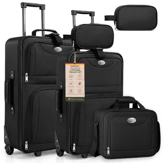 monzana Koffer-Set 4-tlg. schwarz