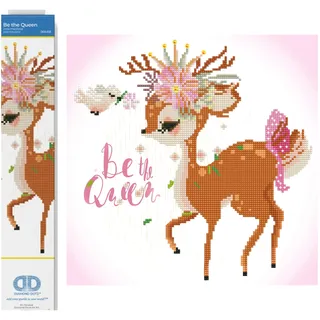 Diamond Dotz DD5-033 Be the Queen, ca. 35 x 35 cm groß, Diamond Painting, Malen mit Diamanten, funkelndes Bild zum Selbstgestalten, für Kinder und Erwachsene