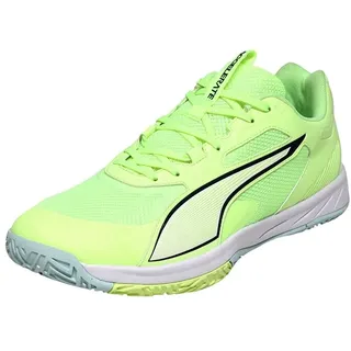 Puma Accelerate Pro 4 Hallenschuhe, Unisex, Fizzy hellgrünes Gelände leicht Moss Puma Weiß, 45 EU - 45