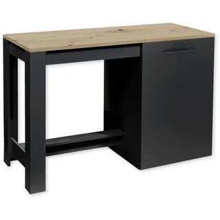 BASIC by Balculina Kücheninsel Andy 138 x 56 x 91 cm Schwarz