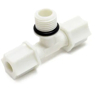 Naturewater Jaco t Fitting V2 für Schlauch mit 2x 6,35 mm Anschluss (1/4'), 12,7 mm Außengewinde (1/2'), für Trinkwasser Ultrafiltration