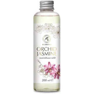 Raumduft Diffuser Nachfüller Orchidee-Jasmin 200ml - Nachfüller für Duftdiffusor - Raumbeduftung - Frischer und langanhaltender Raumduft - Zimmerduft - Diffuser Nachfüllen - Reed Diffuser Refill