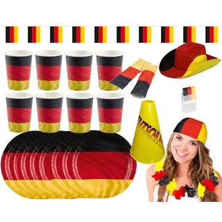 Amscan - Großes Deutschland Fan-Set (24-teilig)