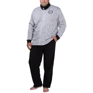 SLOUCHER Hausanzug SLOUCHER Fleece Anzug Hausanzug für Herren in Übergröße grau 3XL