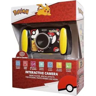 nintento Accutime POKC3000 Interaktive Kinderkamera Pokémon, 5MP Foto, 1080p Videoauflösung, 4-Fach Zoom, 5 lustige Filter & Special Effekts, 2in1 Bildschirm, mit Micro-SD-Karte, Kamera für Jungen und Mädchen
