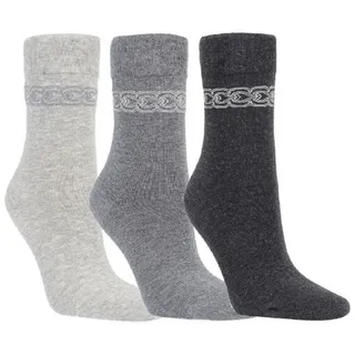 Riese Gesundheitssocken Damen Socken Lady Silberkette mit Softrand,venenfreundlich, (Packung, 3 er Pack) mit eingestricktem Muster 39/42