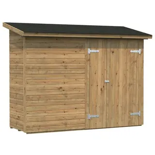 Palmako Leif Gerätehaus 234 x 95 cm Hellbraun Tauchgrundiert