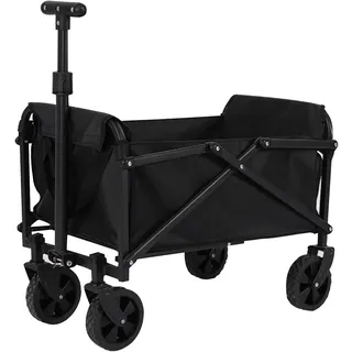 Bollerwagen faltbar 120L mit abnehmbarem Stoff, Faltbarer Campingwagen für Strand & Garten, 50kg Transportwagen mit verstellbarem Griff